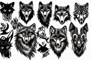 Wolf hunter tattoo idea