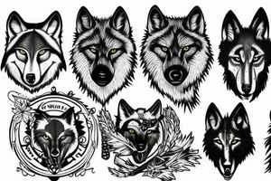 Wolf hunter tattoo idea