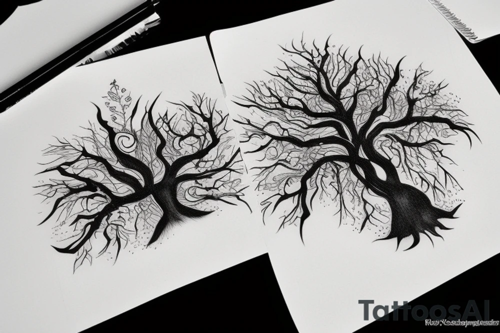 Opeth Ghost Reveries Forest Sleeve tattoo idea