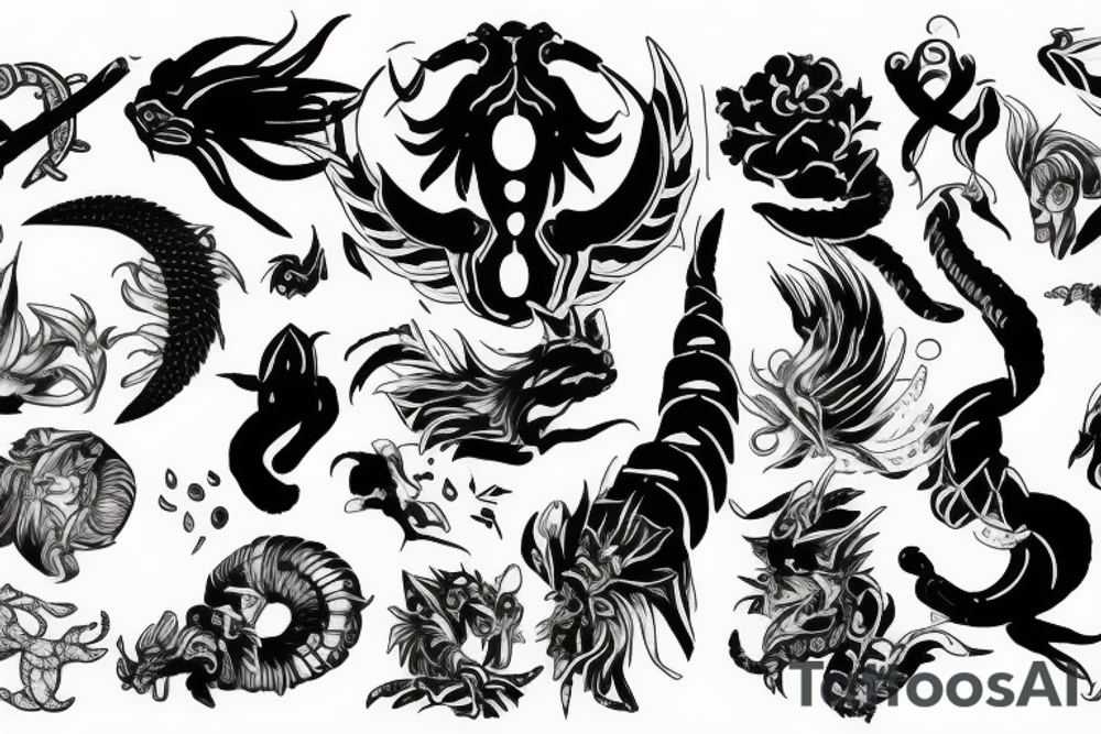 Scorpio Zodiac anime referenced tattoo idea
