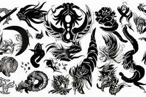 Scorpio Zodiac anime referenced tattoo idea