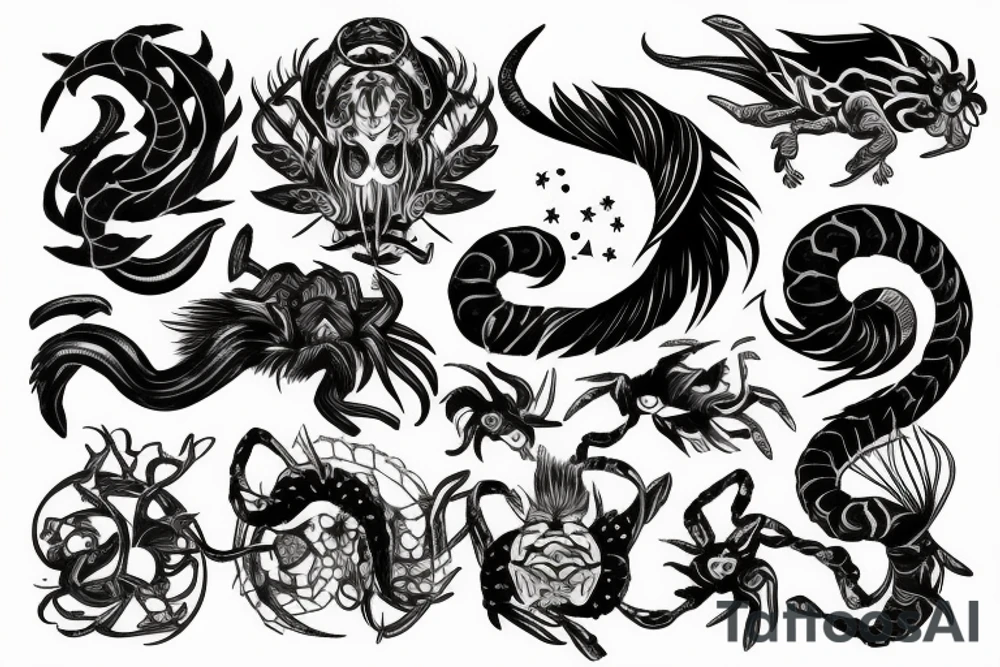 Scorpio Zodiac anime referenced tattoo idea