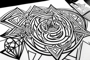 sacred geometry being written by aliens tattoo idea