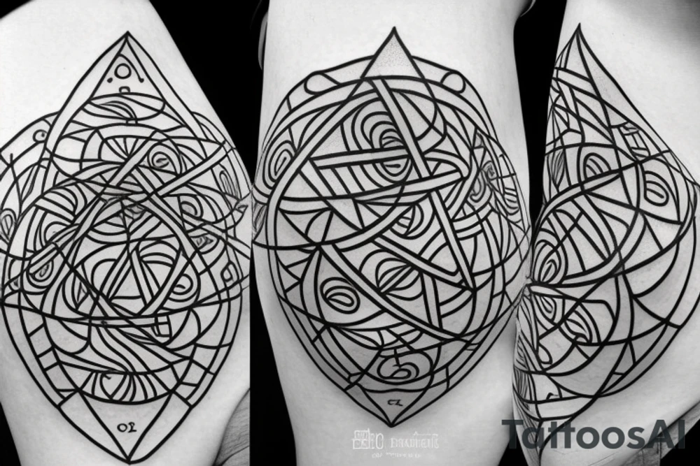 sacred geometry being written by aliens tattoo idea