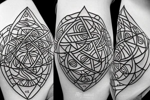sacred geometry being written by aliens tattoo idea