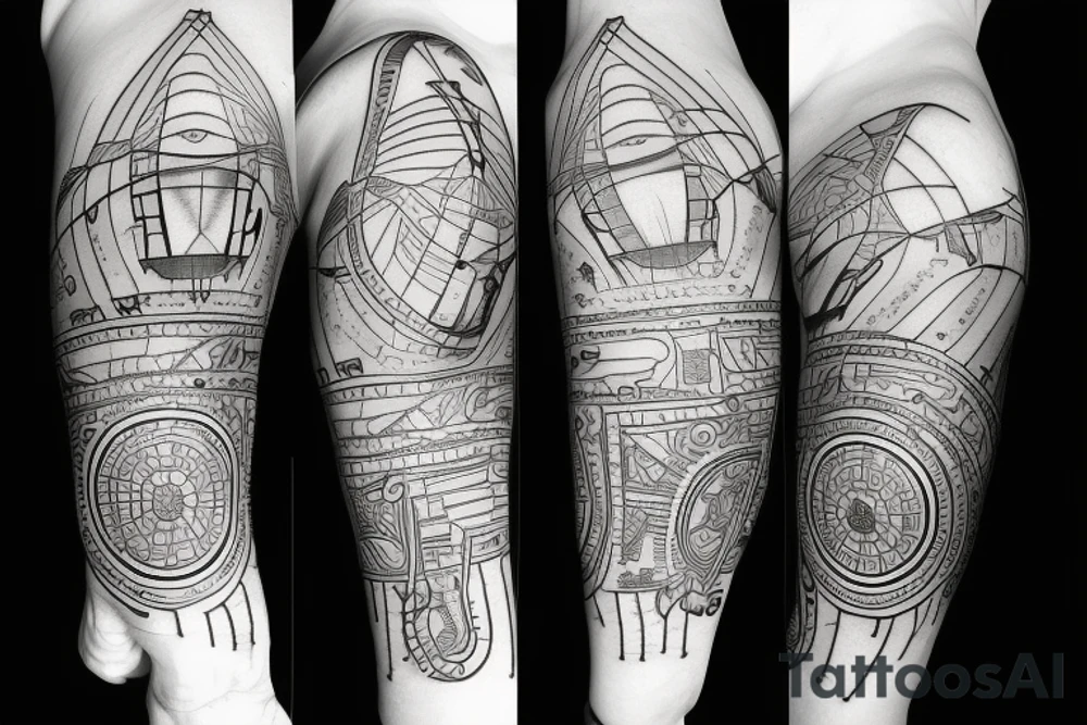 aliens tampering human dna tattoo idea