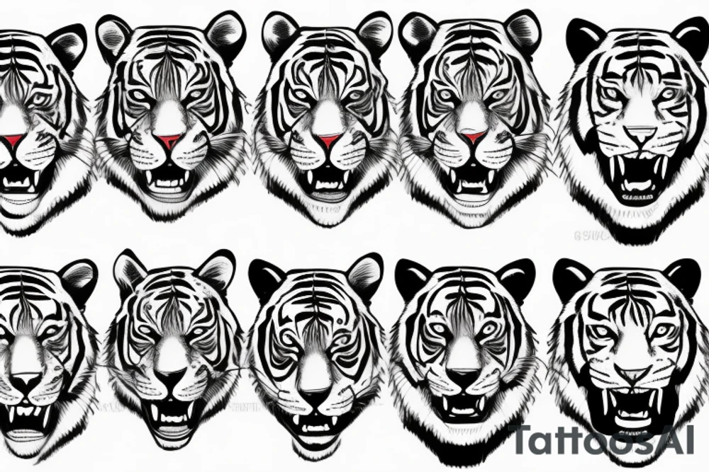 tiger face tattoo idea