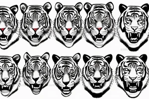 tiger face tattoo idea