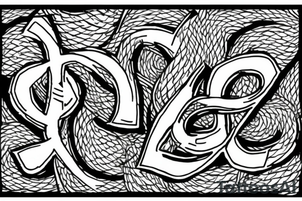 gratitude symbol made of vines tattoo idea