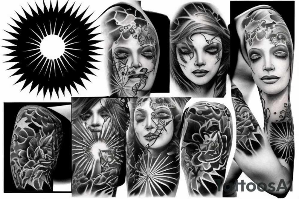sun rising through rain tattoo idea