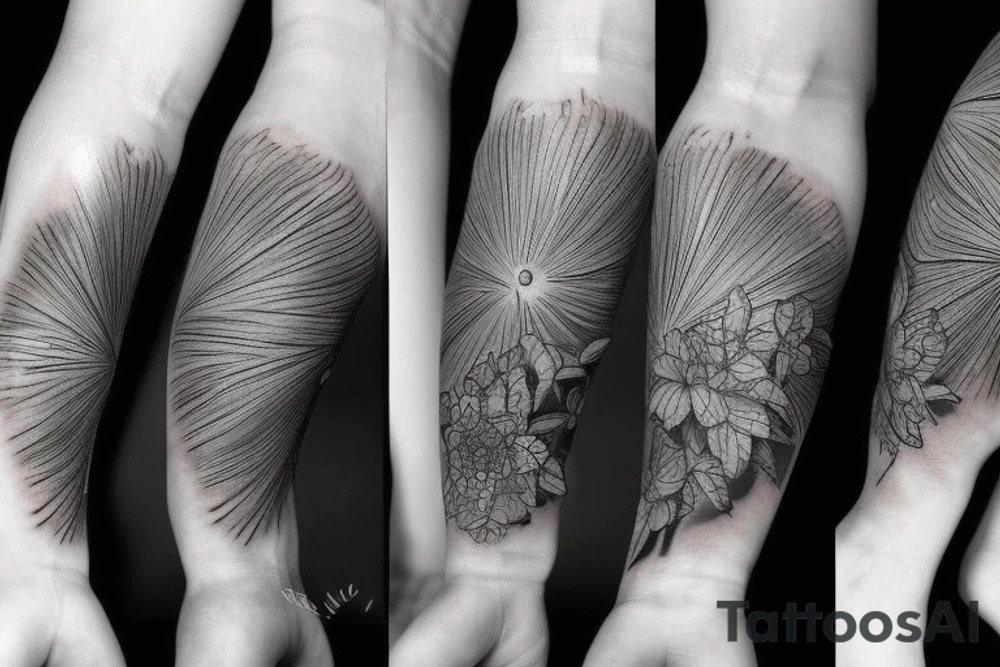 sunrise in rain tattoo idea