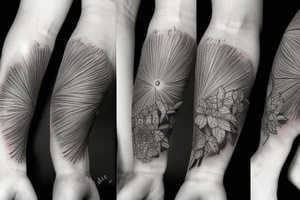 sunrise in rain tattoo idea