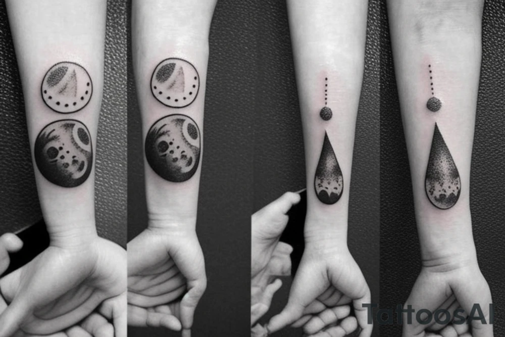 Casper the ghost and outer space inspired minimalistic small tattoo design tattoo idea