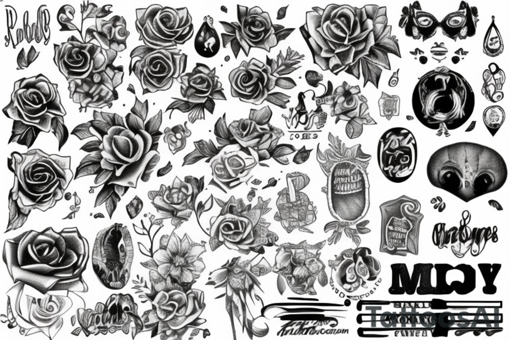 Collage memorys tattoo idea
