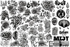 Collage memorys tattoo idea