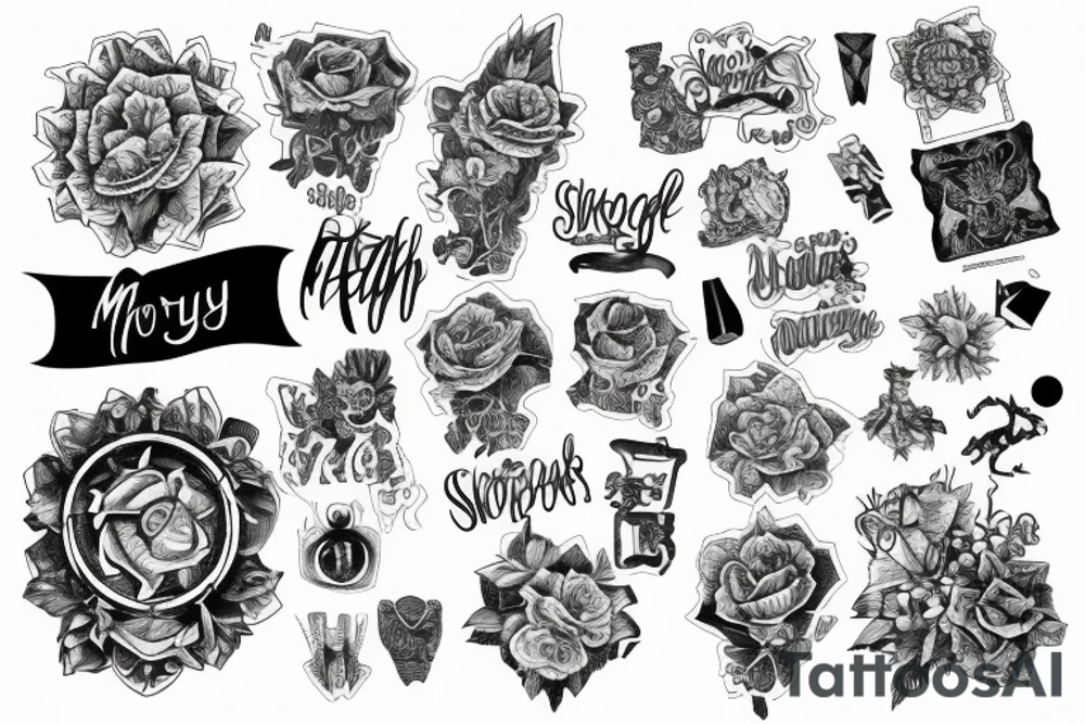 Collage memorys tattoo idea