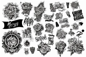 Collage memorys tattoo idea