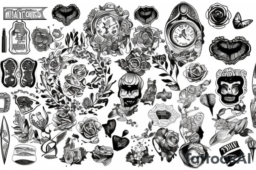 Collage memorys tattoo idea
