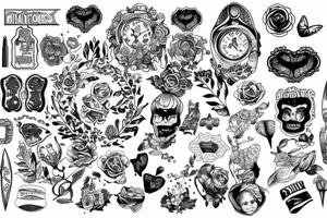 Collage memorys tattoo idea