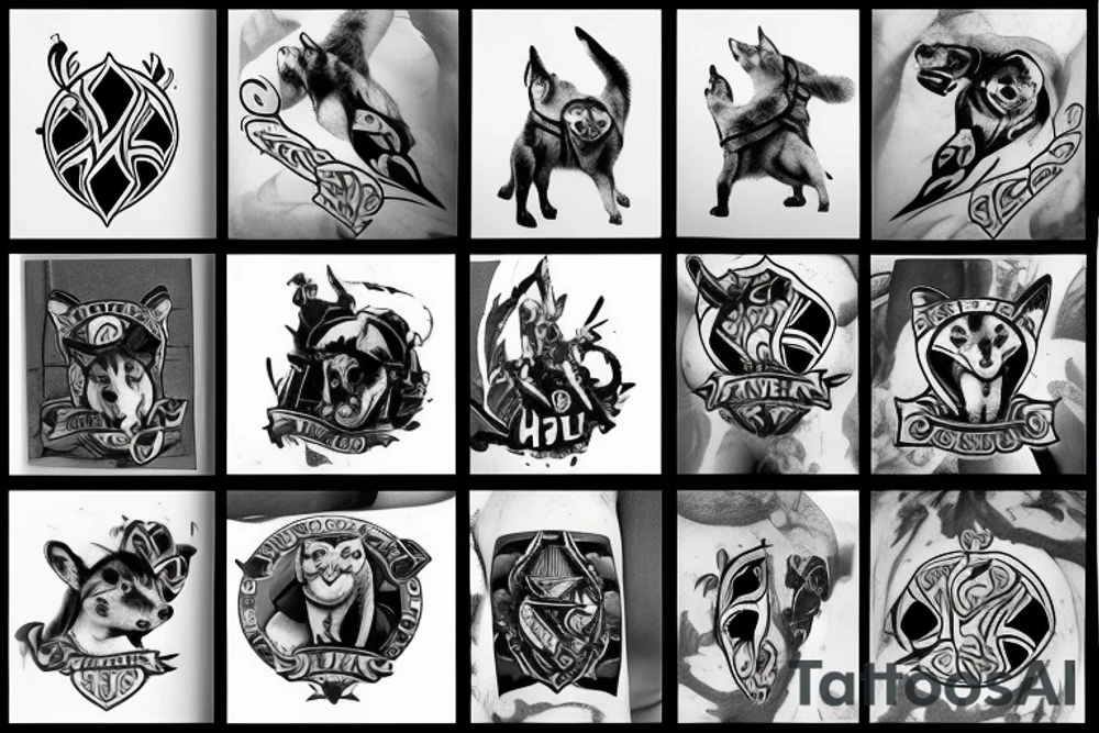 Husky medieval times gaming and soccer tattoo idea Husky medieval times gaming and soccer tattoo idea