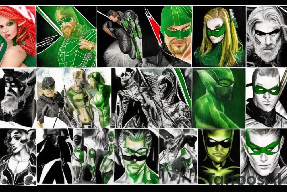 Green Arrow and Flash tattoo idea