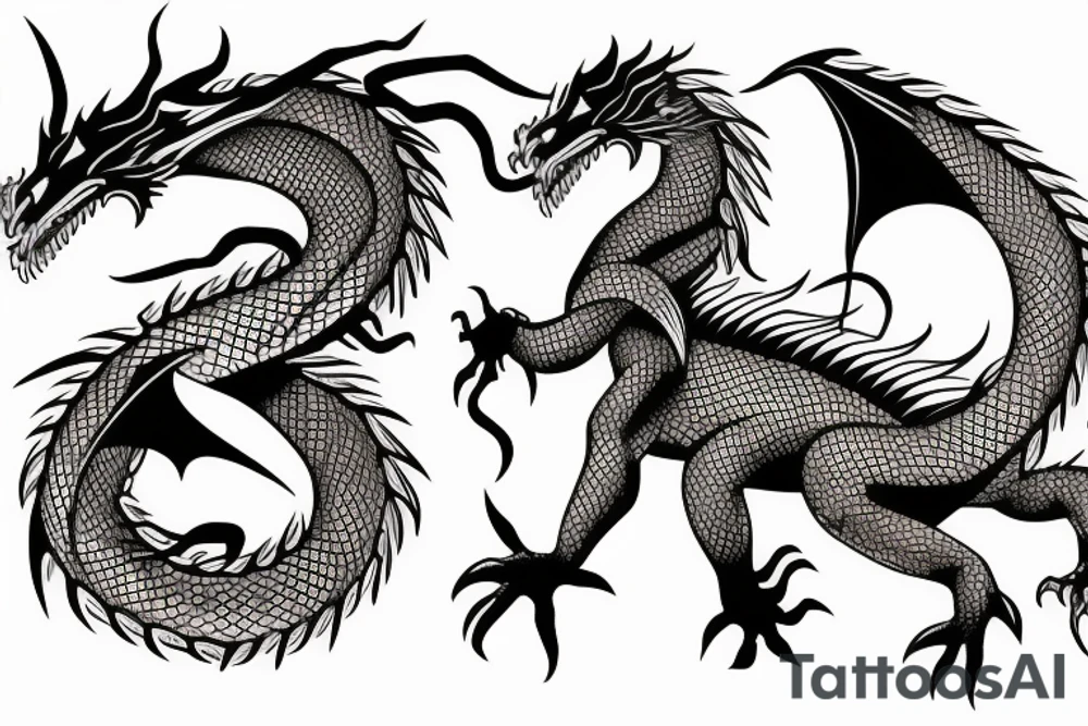 dragon sleeve tattoo idea