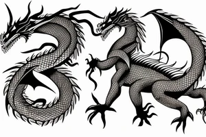 dragon sleeve tattoo idea