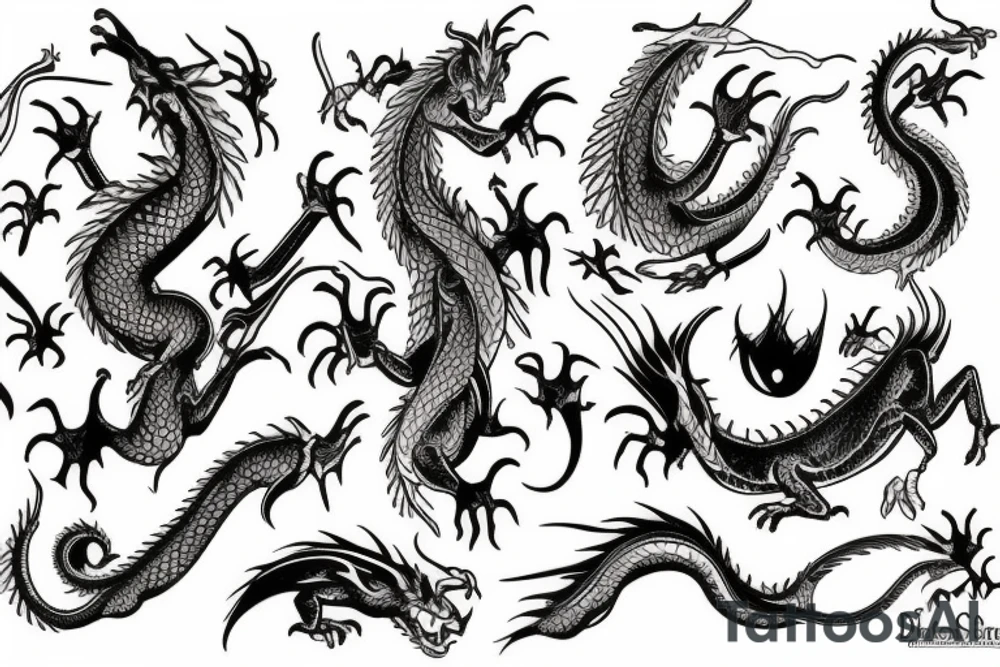dragon balance tattoo idea