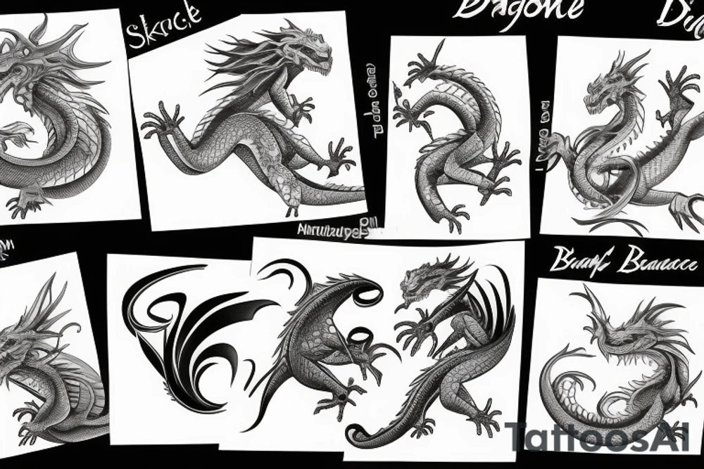 dragon balance tattoo idea