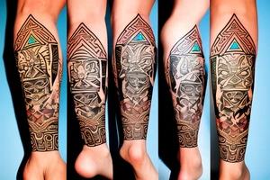 legend of zelda leg sleeve tattoo idea