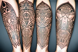 legend of zelda leg sleeve tattoo idea