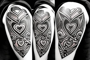 heart with arrow through it tattoo idea