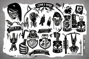 Lone soldier tattoo idea