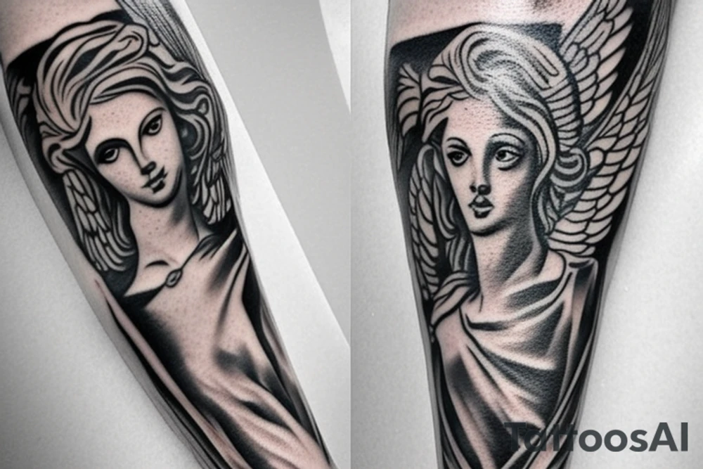 Angel greek god tattoo idea