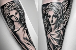 Angel greek god tattoo idea