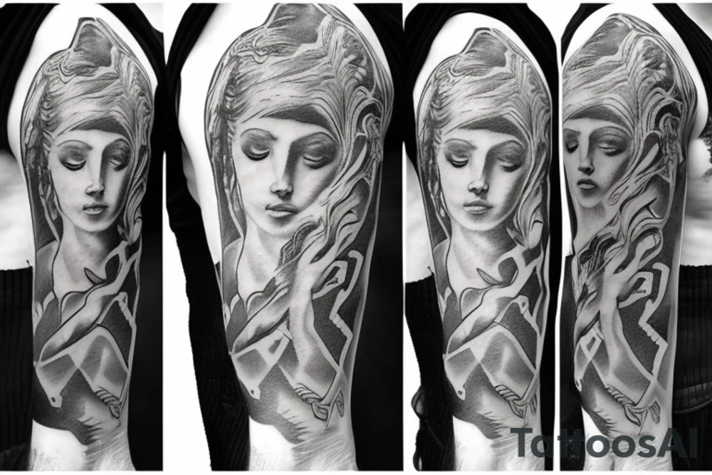 Angel greek god tattoo idea