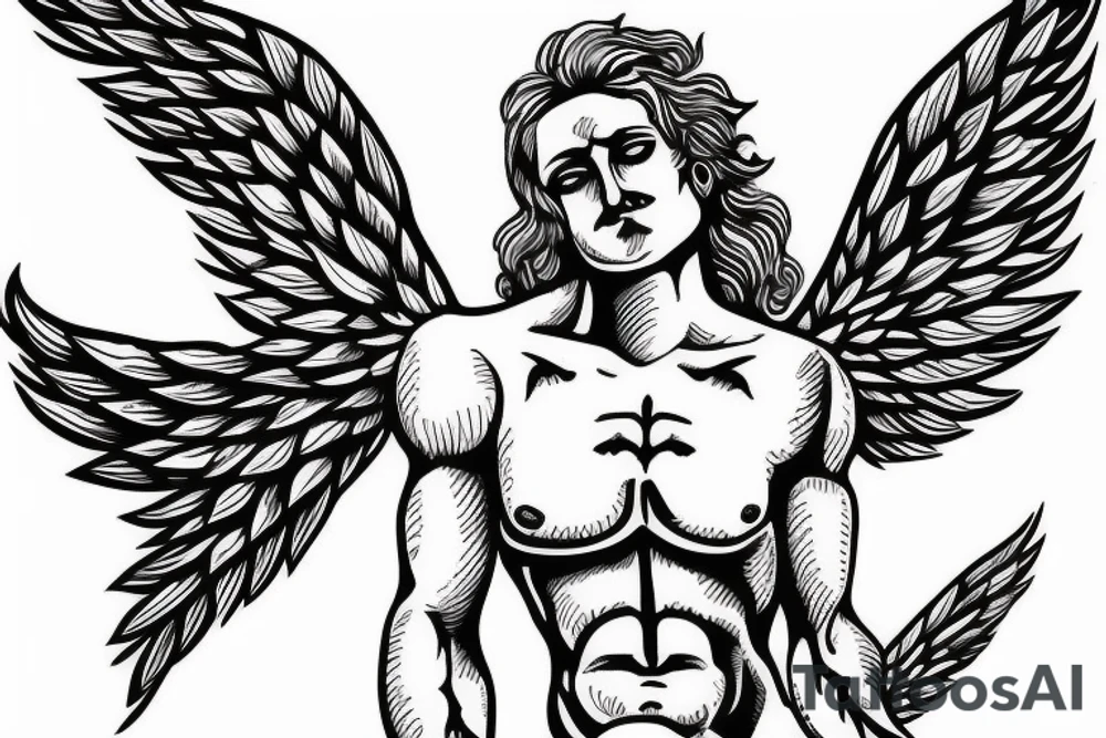 Angel greek god tattoo idea