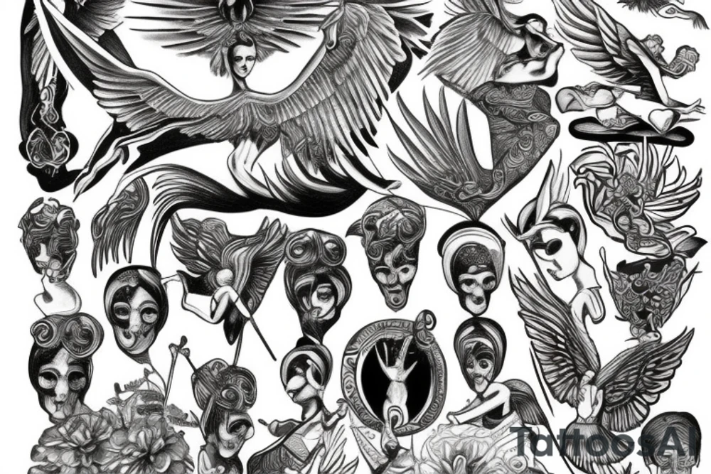 Angel greek mithology tattoo idea