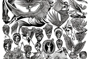 Angel greek mithology tattoo idea