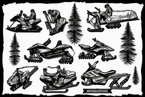 Powerlifting hunting snowmobile northern ontario tattoo idea