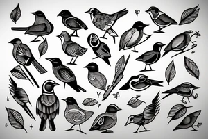 A Birds Eye view of a bird tattoo idea