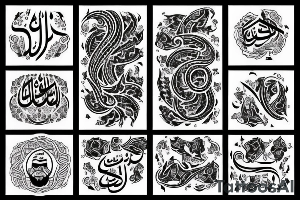 arabic word powerfull tattoo idea
