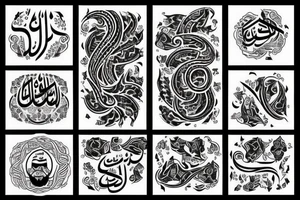 arabic word powerfull tattoo idea