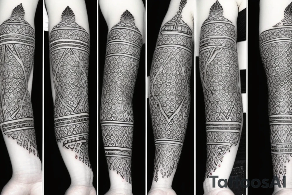 Arabic word powerful tattoo idea