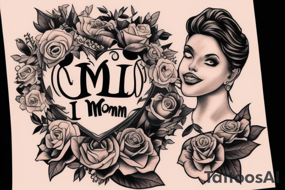 man loves his mother and put her on top of the world tattoo idea