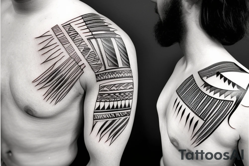native american spear tattoo idea