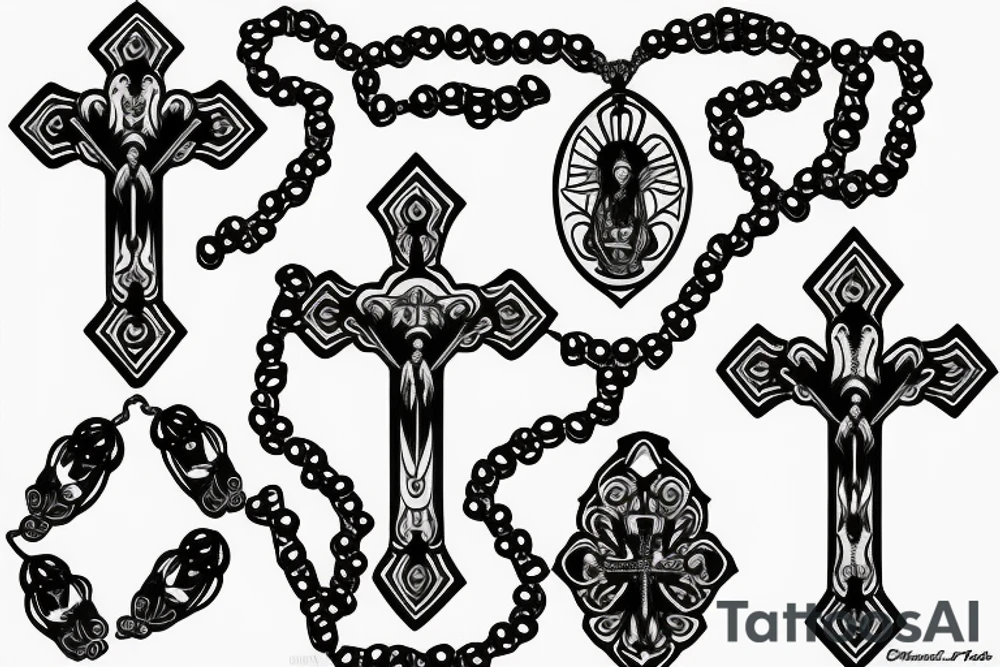 rosary tattoo idea