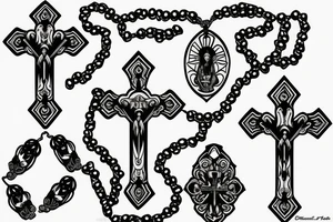 rosary tattoo idea