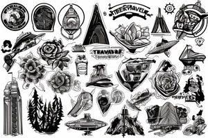Travel and trek tattoo idea