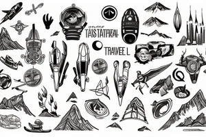 Trek and travel tattoo idea